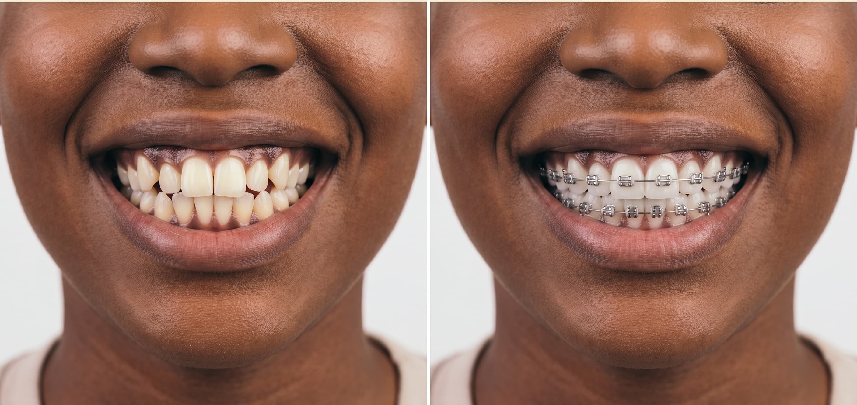 Before and after smile transformation, Comprehensive Youth Orthodontics
