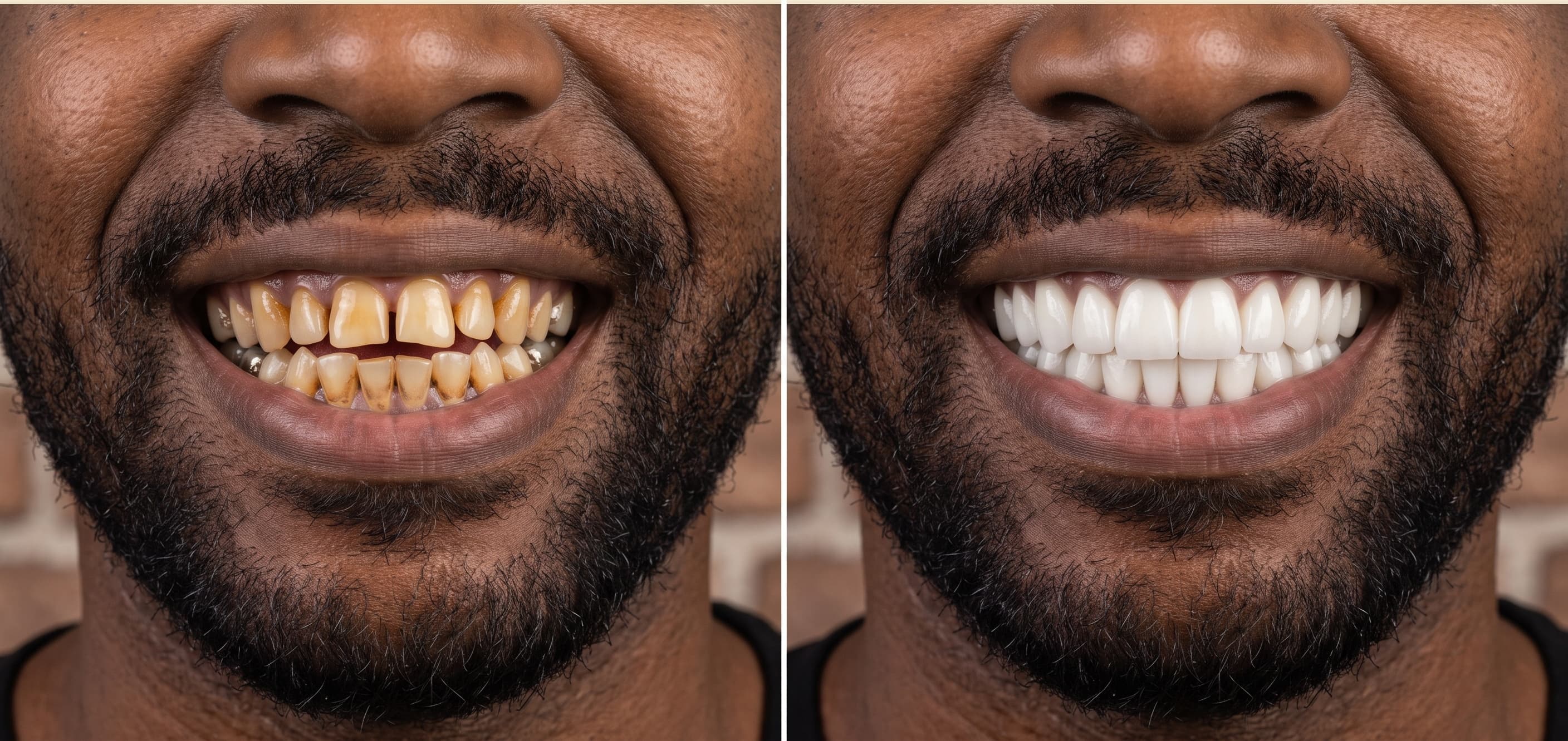 Before and after smile transformation, Crowding Correction Aligners